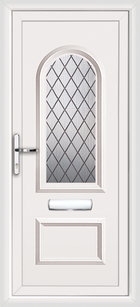 Lewisham Diamond Lead white upvc front door